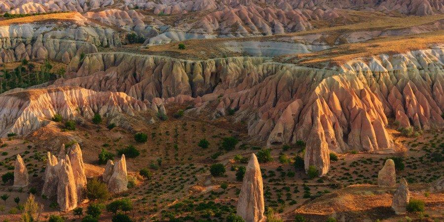 Vista panoramica sulla Cappadocia